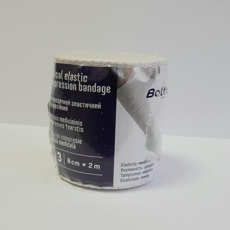 Бинт мед.еласт.компр. 8смх2м модель 2 б/латексу